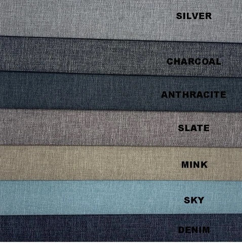 colour swatches for Dura Beds divan bed base